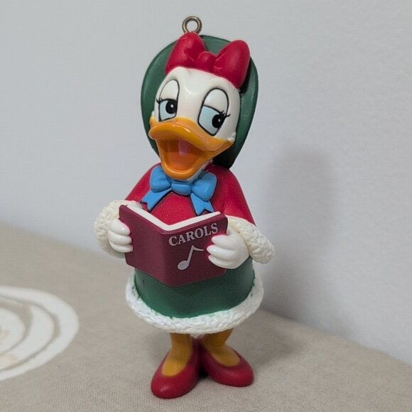 Vintage Walt Disney Daisy Duck Christmas Caroler Ornament Collectible 1988 - Picture 1 of 5